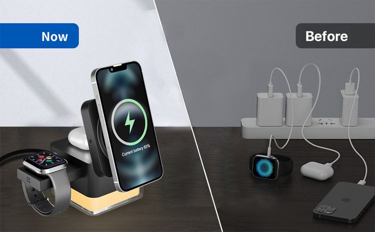 Cargador de luz de lámpara incorporada para relojes inteligentes