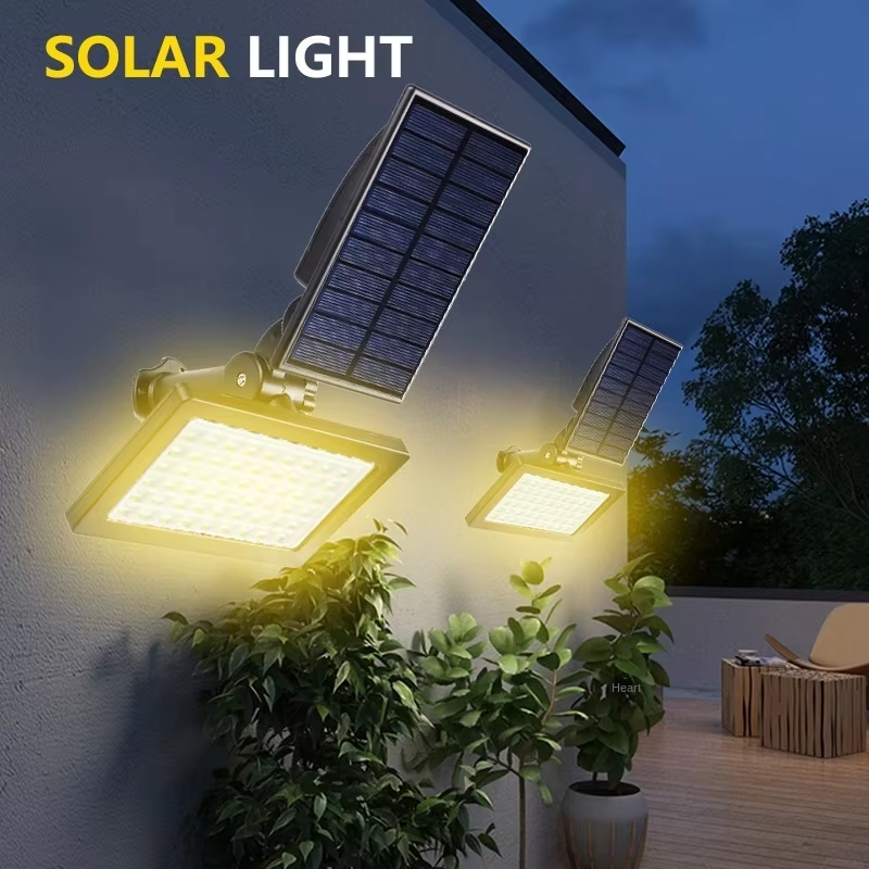 Foco solar para exteriores para insertar en la pared del jardín